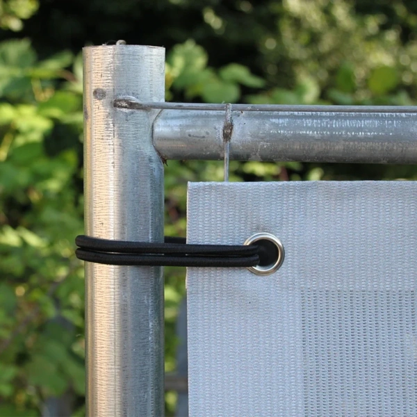 Heras Fencing Banners - PVC Mesh Square Corners Detail
